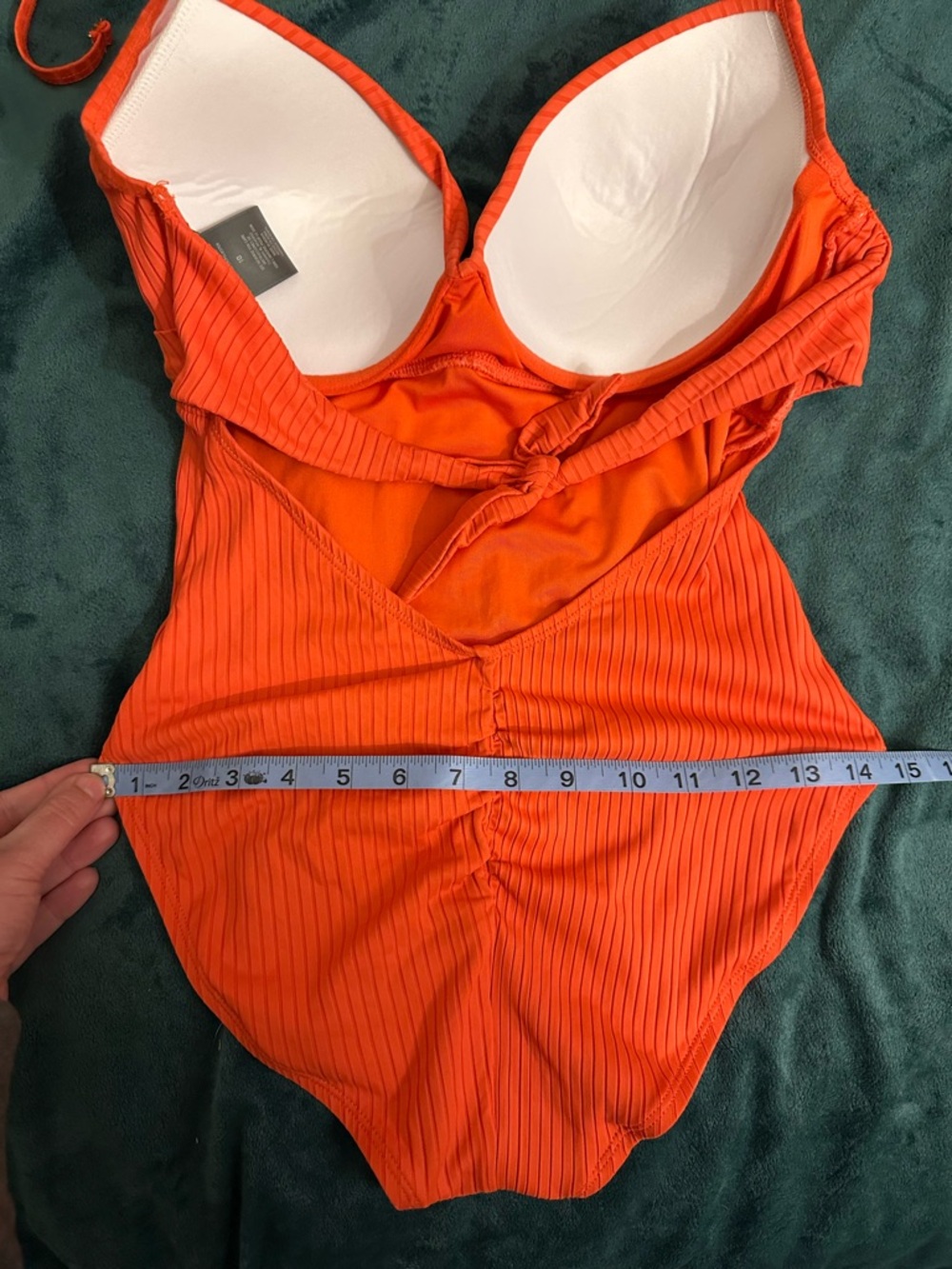 Vince Camuto Orange Ribbed One-Piece Swimsuit - Picture 10 of 15